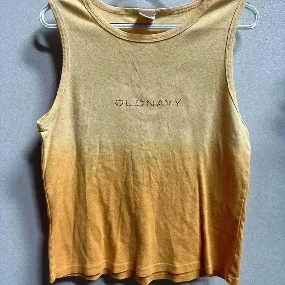 Old Navy Tops - EUC | 2001 Vintage Y2K Old Navy Crop Bling‎ Tank | Women’s Size XL